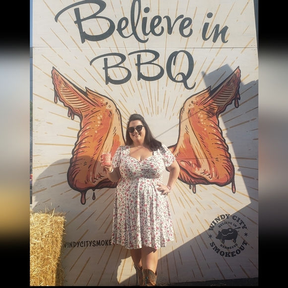 Torrid Floral Shirred Sweetheart Dress - Picture 8 of 8